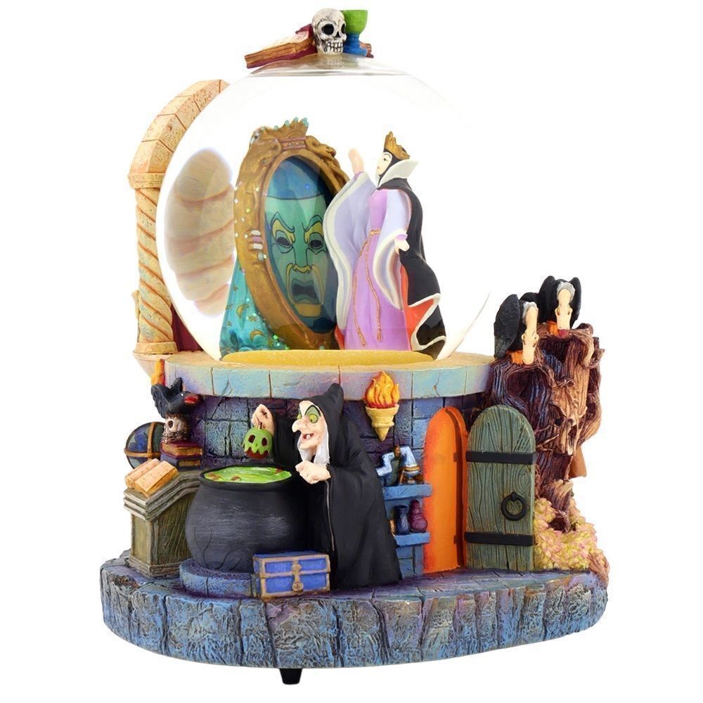 Disney Villains Evil Queen Magic Mirror Snow White Globe With Sound & Li…